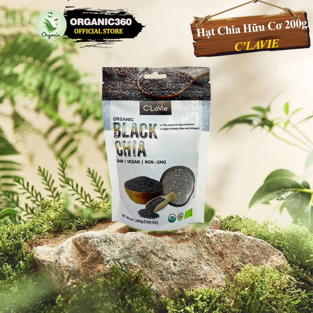Ảnh Hạt Chia Hữu Cơ C’LAVIE 200g Organic Chia Seeds 2