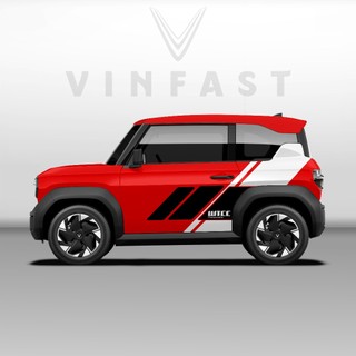 Tem dán xe VF3 - Decal dán xe VF3 MẪU TEM THỂ THAO CÁ TÍNH . 1 bộ dán 2 bên ( mẫu VF3 - 43 )
