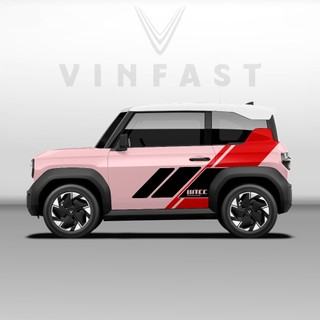 Tem dán xe VF3 - Decal dán xe VF3 MẪU TEM THỂ THAO CÁ TÍNH . 1 bộ dán 2 bên ( mẫu VF3 - 43 )