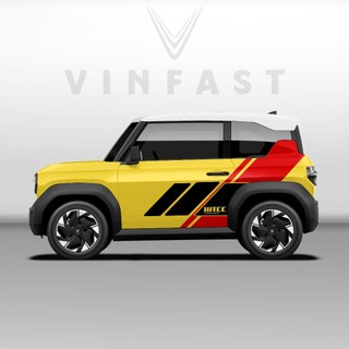 Tem dán xe VF3 - Decal dán xe VF3 MẪU TEM THỂ THAO CÁ TÍNH . 1 bộ dán 2 bên ( mẫu VF3 - 43 )