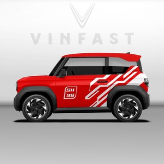 Tem dán xe VF3 - Decal dán xe VF3 MẪU TEM THỂ THAO CÁ TÍNH. 1 bộ dán 2 bên ( mẫu VF3 - 44 )