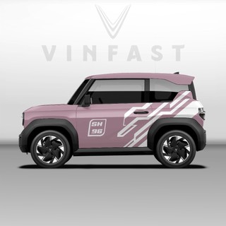 Tem dán xe VF3 - Decal dán xe VF3 MẪU TEM THỂ THAO CÁ TÍNH. 1 bộ dán 2 bên ( mẫu VF3 - 44 )