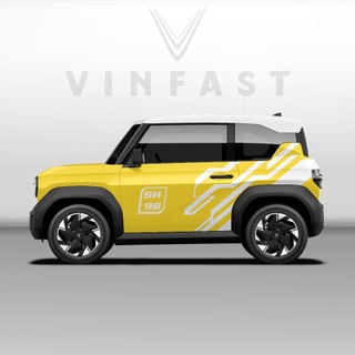 Tem dán xe VF3 - Decal dán xe VF3 MẪU TEM THỂ THAO CÁ TÍNH. 1 bộ dán 2 bên ( mẫu VF3 - 44 )