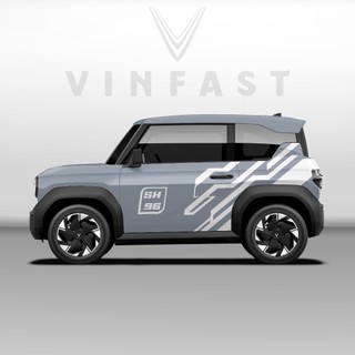 Tem dán xe VF3 - Decal dán xe VF3 MẪU TEM THỂ THAO CÁ TÍNH. 1 bộ dán 2 bên ( mẫu VF3 - 44 )
