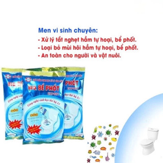 Men Vi Sinh Xử Lý Bể Phốt Bio 250g – Hỗ Trợ Chống Tắc Nghẽn Và Khử Mùi Hầm Cầu