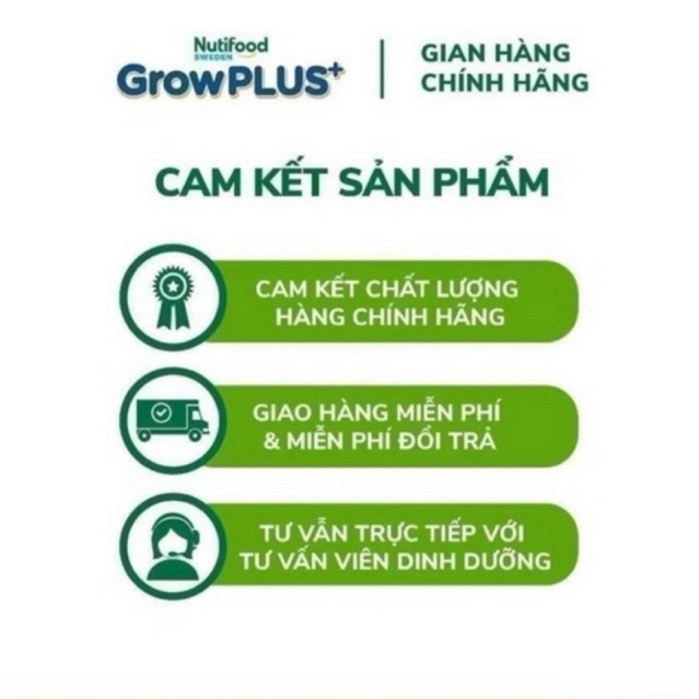 [ĐỦ SỐ] Sữa Bột Nutifood Sweden GrowPLUS+ Bạc 1+/ 2+/ Lon 800g [Cao Lớn Vượt Trội]