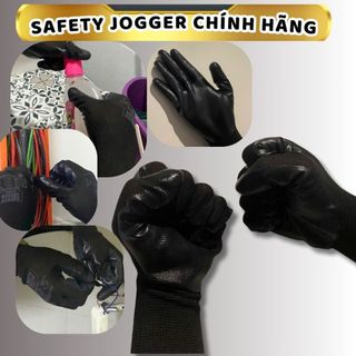 Găng Tay Jogger Safety cáo cấp phủ lớp PU, chống điện bảo vệ ngón tay, lòng bàn tay