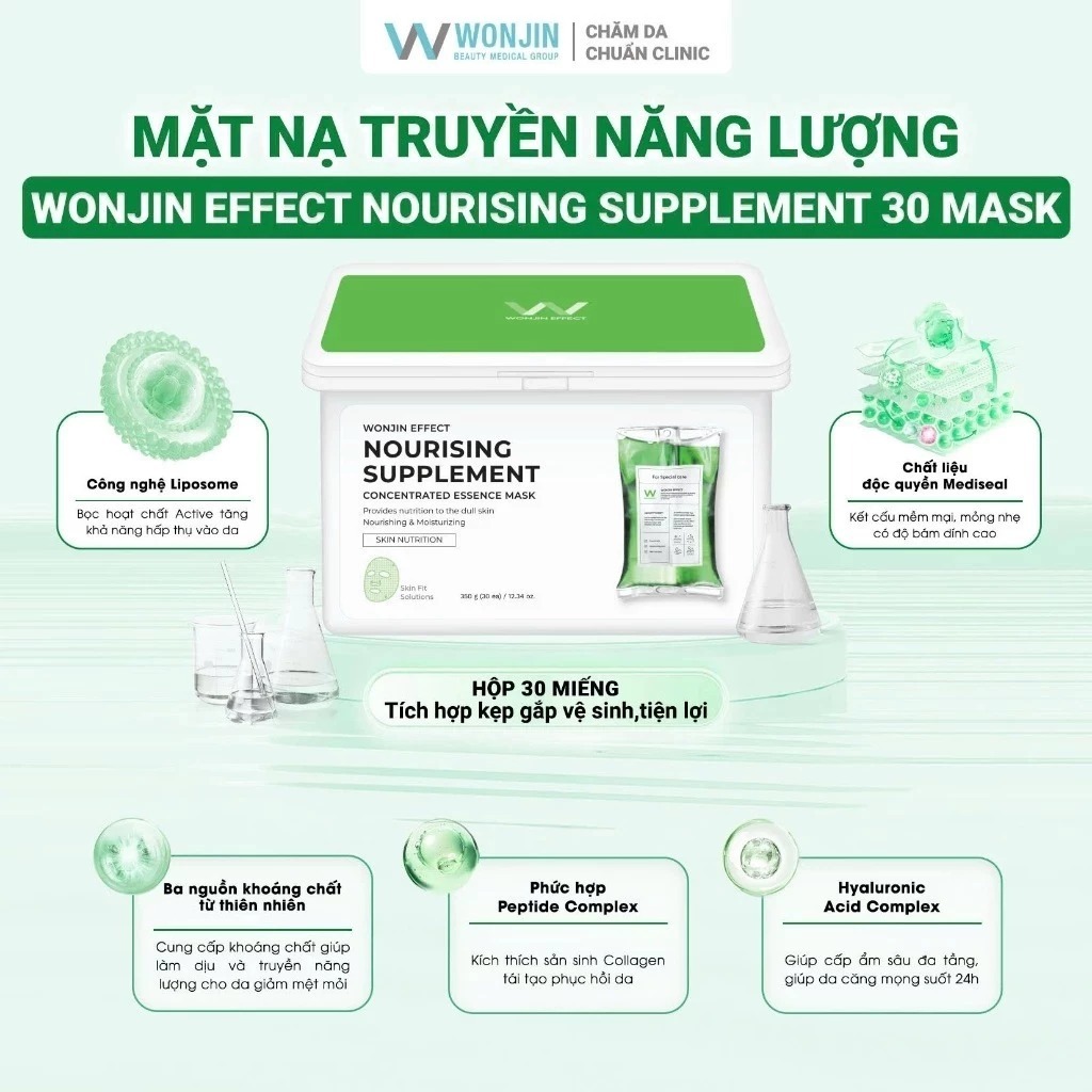 Ảnh Mặt Nạ Dưỡng Sáng, Chống Lão Hoá Da Wonjin Effect Glutathione Concentrated Essence Mask 2