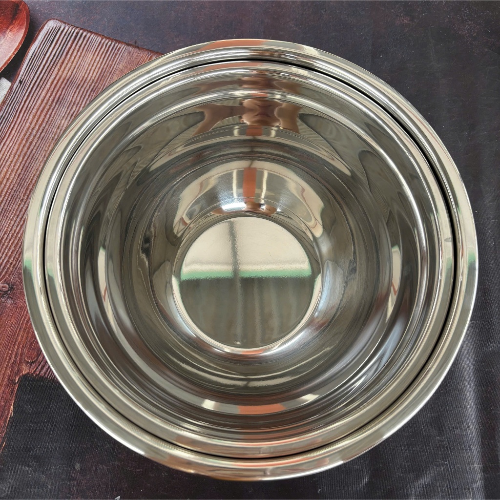 🥣Thau Trộn Bột/ Tô Đánh Trứng INOX loại dày đế Silicon chống trượt dùng làm bánh - DC212