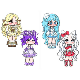 Đồ chơi bóc dán BST thời trang sanrio 7 Nhân vật - trò chơi ghép đồ ngẫu nhiên