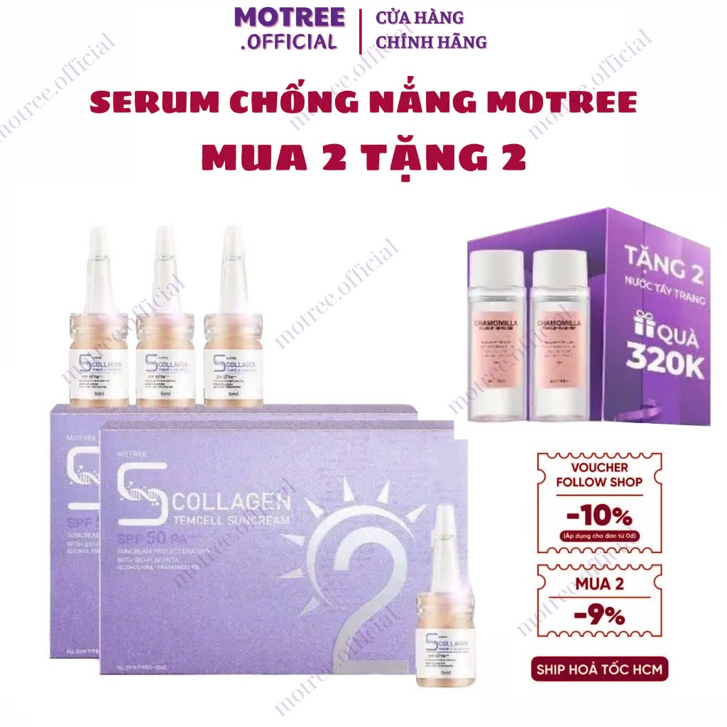 Ảnh Combo 2 serum chống nắng tế bào gốc 5 IN 1 Motree 20ML 1