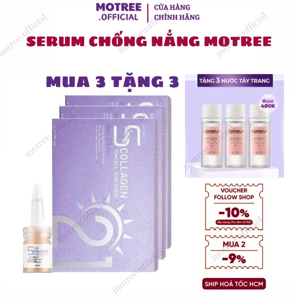 Ảnh Combo 3 serum chống nắng tế bào gốc 5 IN 1 Motree 20ML 1