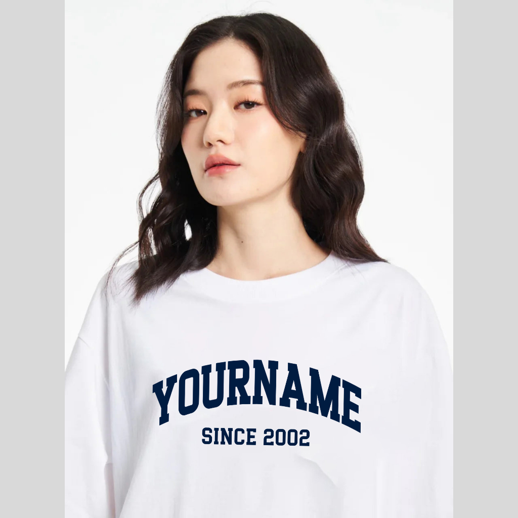 [ÁO THUN UNISEX IN TÊN] Áo T-Shirt Oversize In Tên Chất Liệu Cotton 100% 250gsm Không Xù+CÓ HỘP