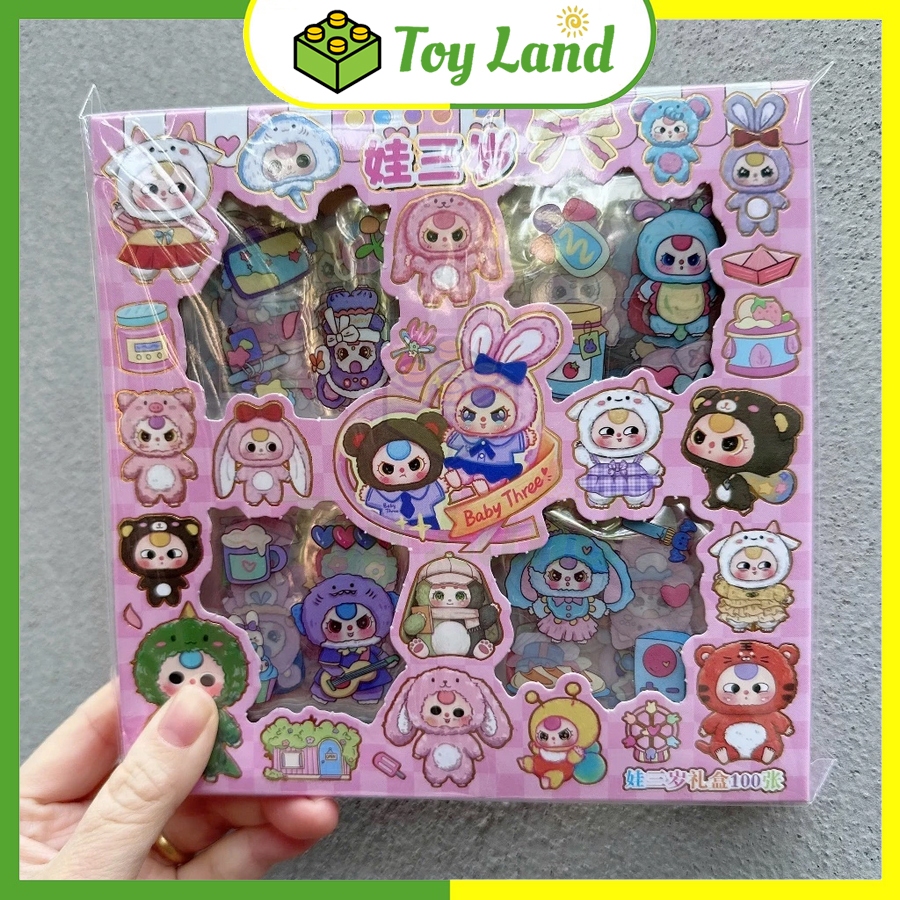 [Baby Three] Hộp 96 Tấm Sticker Baby Three BB3 Hình Dán Chống Nước ...