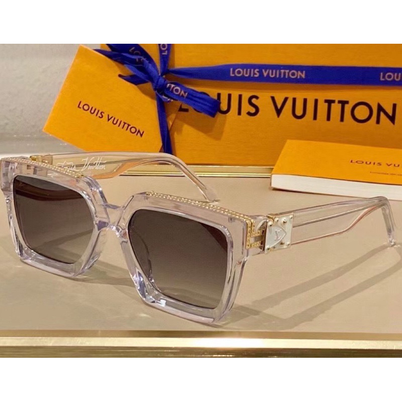 ⚡️[Hight Quality] Kính Mát Lu1s Vu11on 1.1 Millionaires SungLasses Light Black-Thiết Kế Gọng Trong Suốt Tag Bạc Full Box