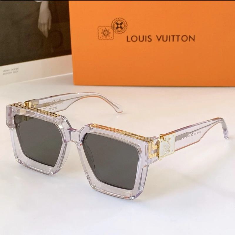 ⚡️[Hight Quality] Kính Mát Lu1s Vu11on 1.1 Millionaires SungLasses Light Black-Thiết Kế Gọng Trong Suốt Tag Bạc Full Box