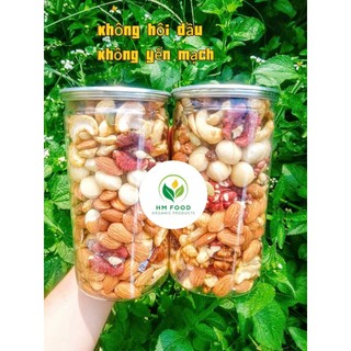 [HỘP 500G FREESHIP ] Ngũ Cốc Granola Siêu Hạt Giàu Dinh Dưỡng Sấy Lạnh Thơm Giòn Béo Ngậy Tại HM Food