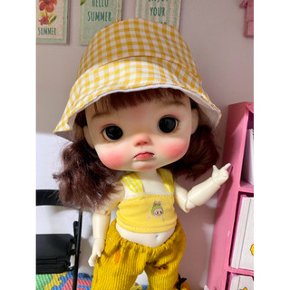 Mũ tròn caro size dian mập,blythe( màu inbox )