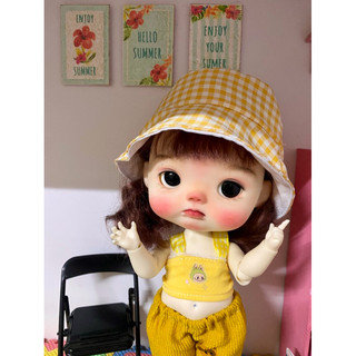 Mũ tròn caro size dian mập,blythe( màu inbox )