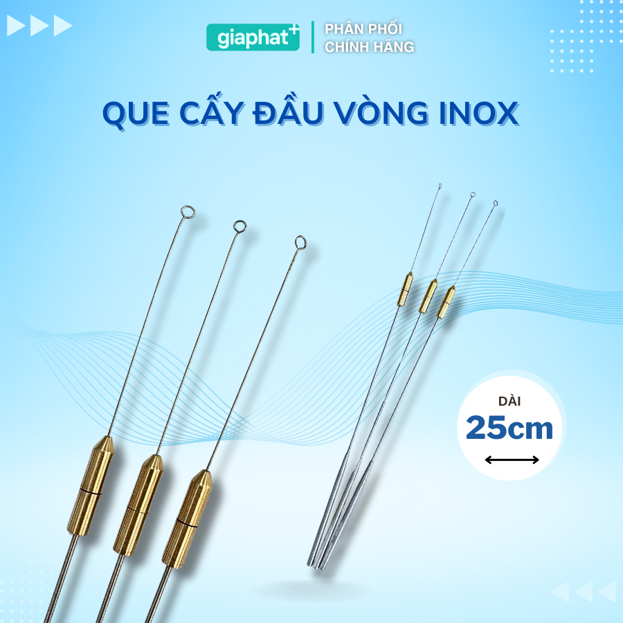 Que cấy vi sinh đầu vòng inox dùng trong phòng thí nghiệm | Shopee Việt Nam