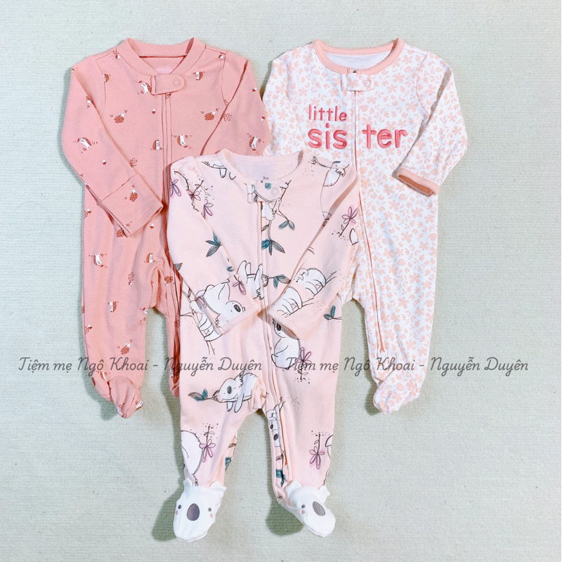 [MD189] 0-3m Body sleepsuit/ áo liền tất ngủ cho bé yêu xuất xịn