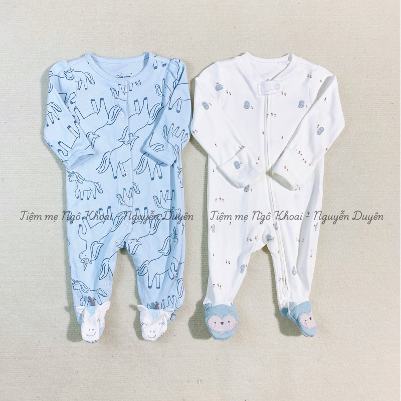 [MD189] 0-3m Body sleepsuit/ áo liền tất ngủ cho bé yêu xuất xịn