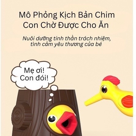 Đồ chơi giáo dục trẻ em thông minh - Bộ chim gõ kiến bắt sâu cho bé trai, bé gái phát triển trí tuệ montessori