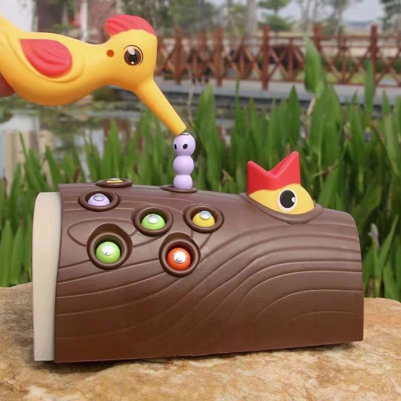 Đồ chơi giáo dục trẻ em thông minh - Bộ chim gõ kiến bắt sâu cho bé trai, bé gái phát triển trí tuệ montessori