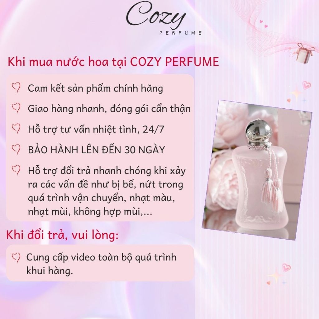 Nước hoa nữ Parfums De Marly Delina La Rosée Chiết 5ml/10ml Hương thơm Dịu dàng Gợi cảm-Cozy Perfume