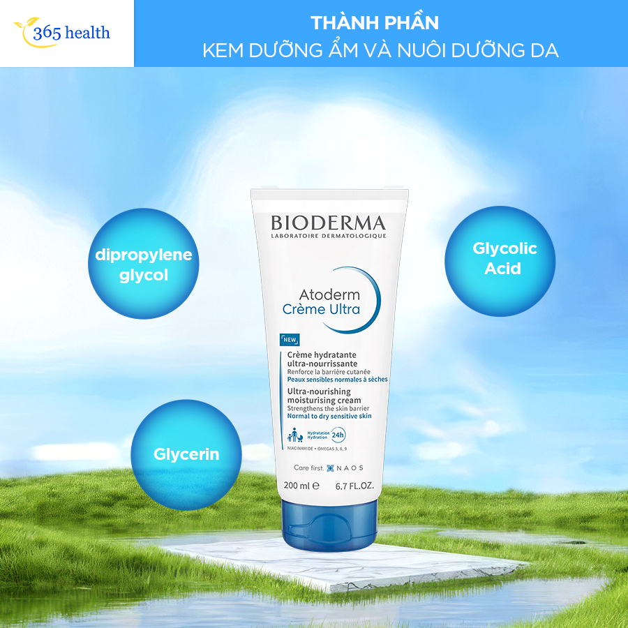 Kem Dưỡng Ẩm Bioderma Cho Da Thường, Da Khô Nhạy Cảm Atoderm Crème Ultra - 200ml