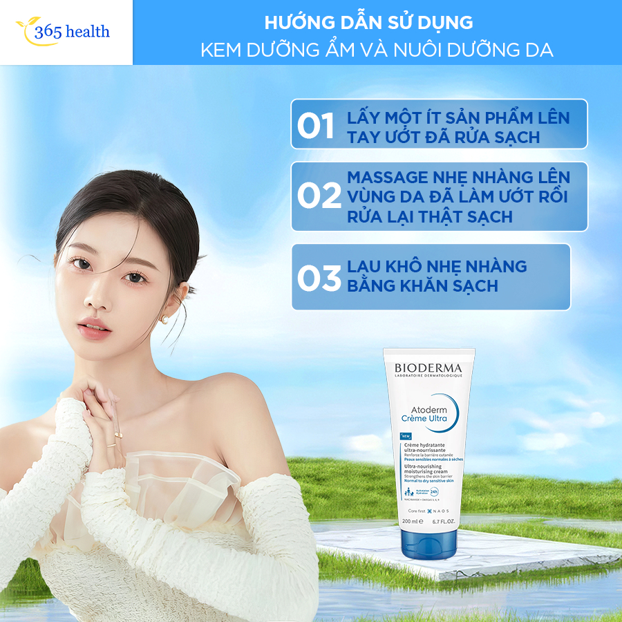 Kem Dưỡng Ẩm Bioderma Cho Da Thường, Da Khô Nhạy Cảm Atoderm Crème Ultra - 200ml