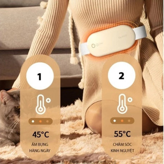 Máy Chườm Bụng Kinh-Đai Massage Giảm Đau Bụng Kinh BUMAS BU01-Hỗ Trợ Chống Lão Hóa-Quà Tặng Bạn Gái