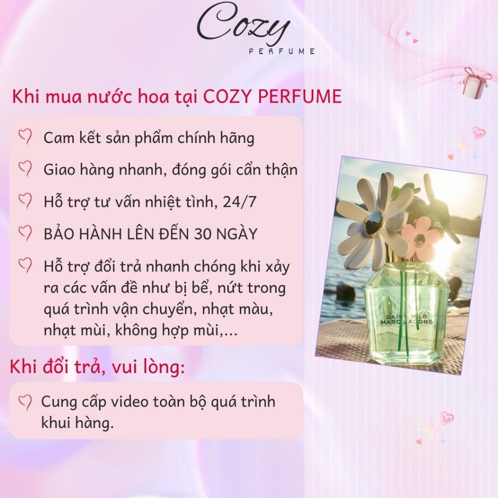 Nước hoa nữ Marc Jacobs Daisy Wild Chiết 5ml/10ml Hương thơm Dễ chịu Gần gũi Nịnh mũi - Cozy Perfume