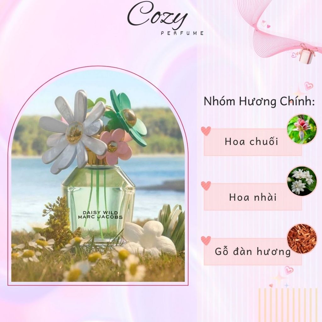Nước hoa nữ Marc Jacobs Daisy Wild Chiết 5ml/10ml Hương thơm Dễ chịu Gần gũi Nịnh mũi - Cozy Perfume