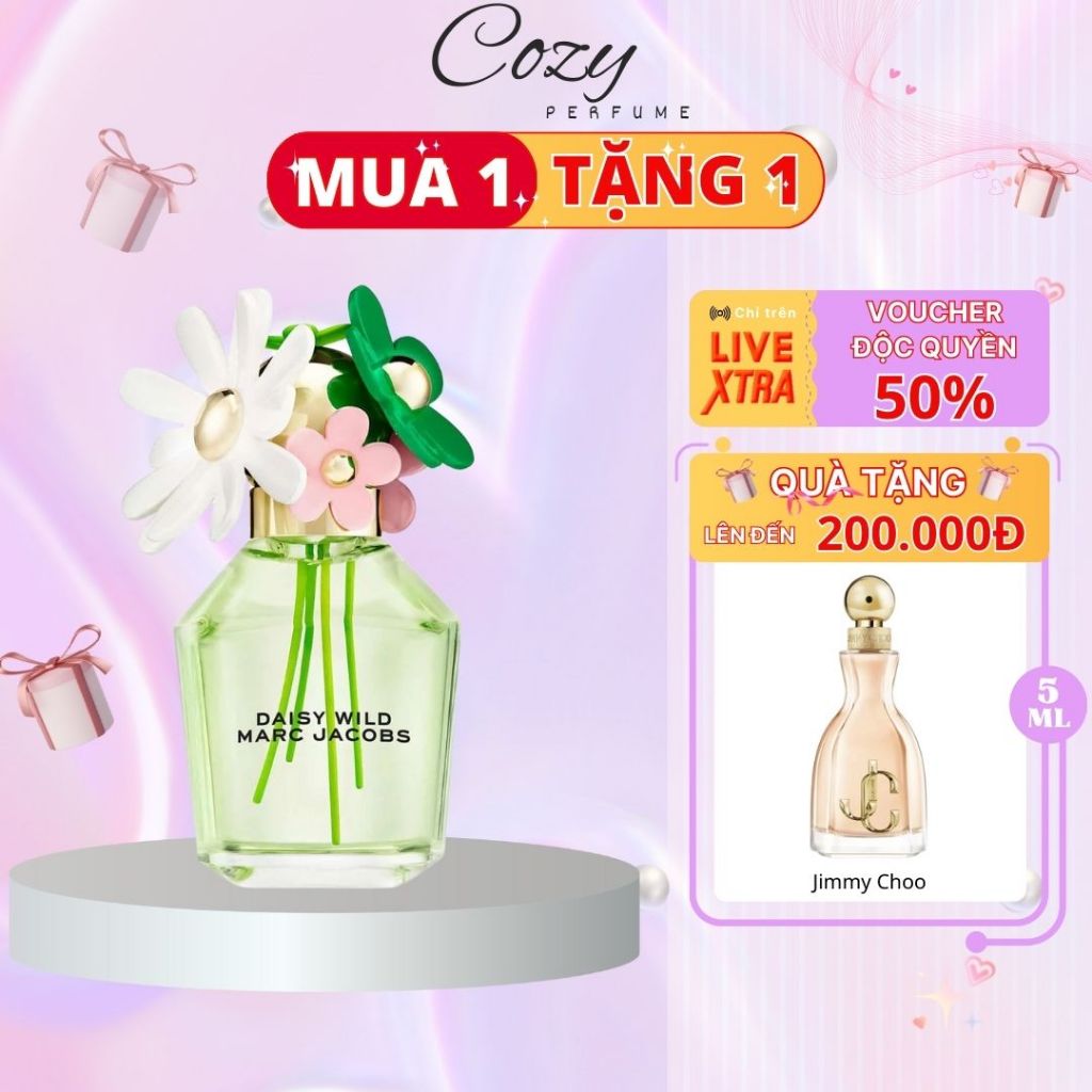 Nước hoa nữ Marc Jacobs Daisy Wild Chiết 5ml/10ml Hương thơm Dễ chịu Gần gũi Nịnh mũi - Cozy Perfume