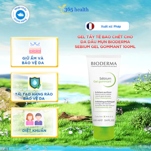 Gel Tẩy Tế Bào Chết Dành Cho Da Dầu, Mụn Sébium Gel Gommant Bioderma 100ml