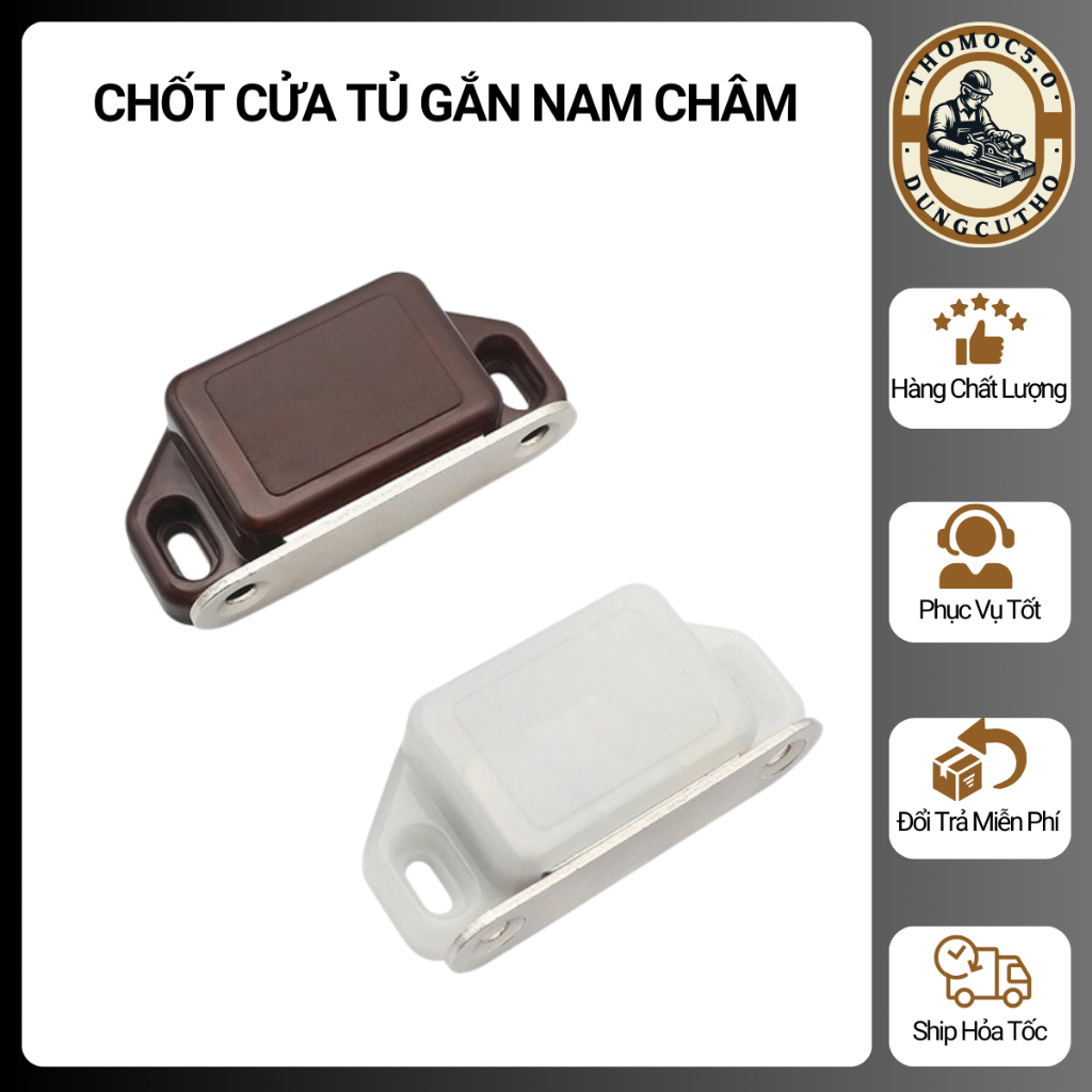 [Tặng kèm vít] Chốt gắn cửa tủ, Hít cửa tủ nam châm, cửa tủ nội thất phụ kiện ngành mộc