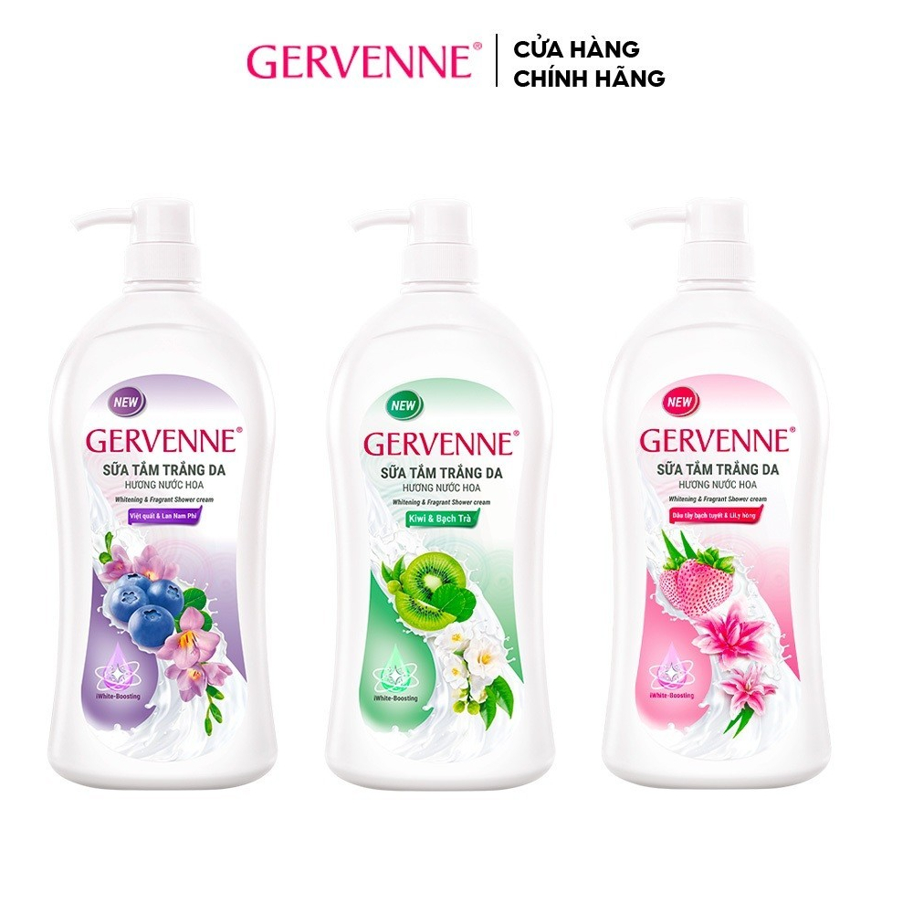 Ảnh Sữa tắm trắng da hương nước hoa Gervenne 1.2L (3 mùi) 2