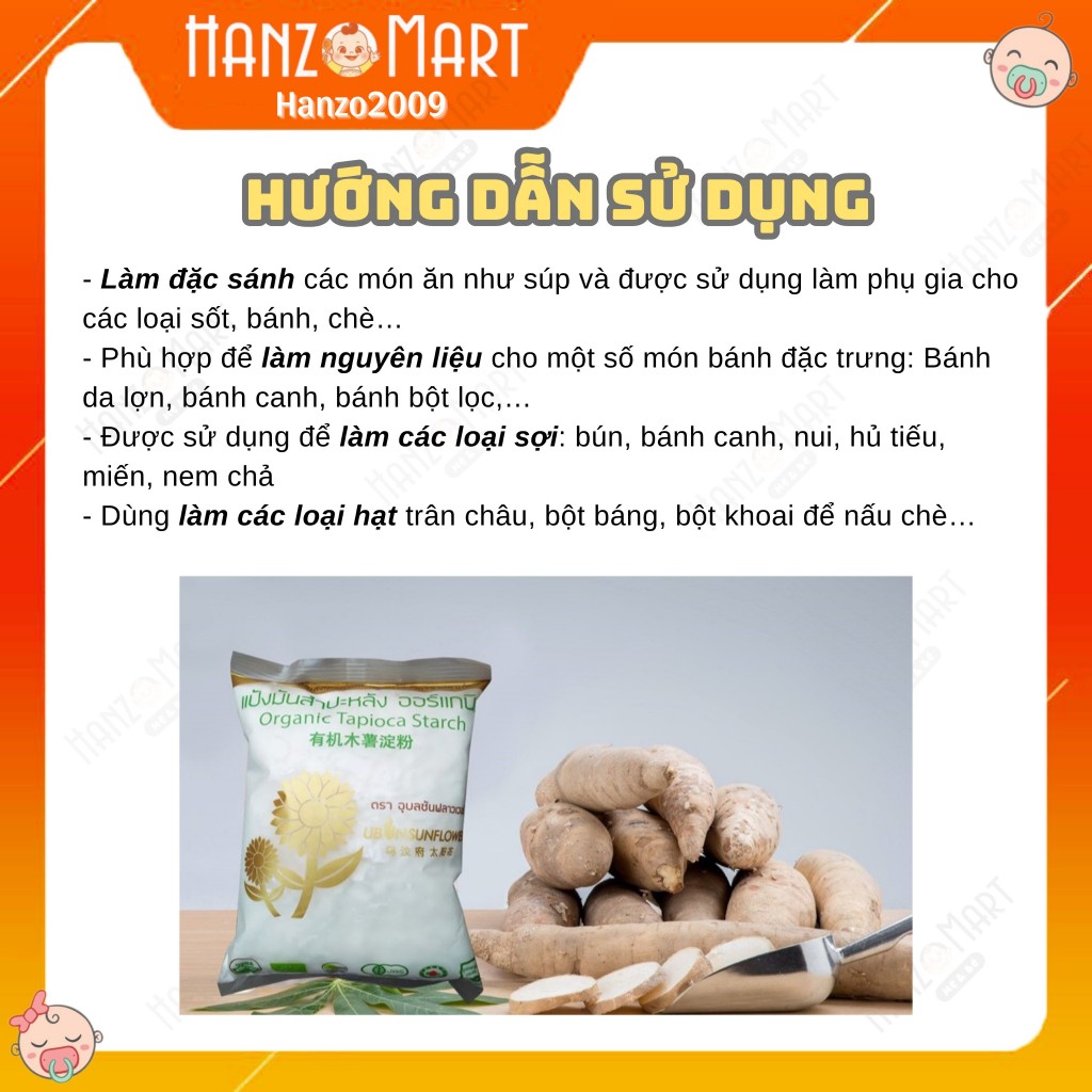 Bột năng hữu cơ Thái Lan cho bé ăn dặm 100g - 400g