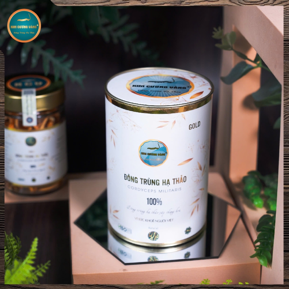 Ảnh Đông Trùng Hạ Thảo Gold Kim Cương Vàng - Hỗ Trợ Giải Độc Gan, Tăng Cường Đề Kháng Hàng Chính Hãng  (10Gr/Hộp) 4