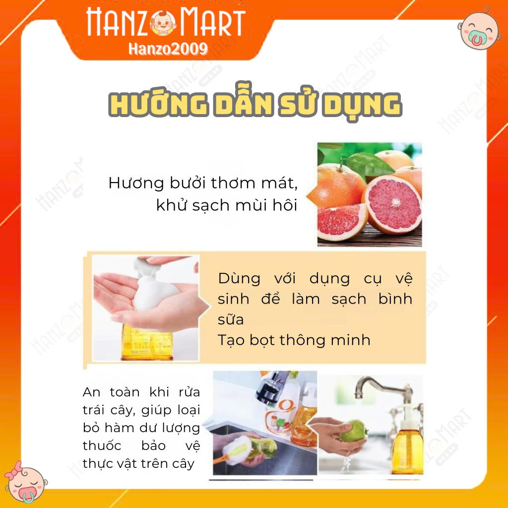 Nước rửa bình sữa Wesser - hanzomart