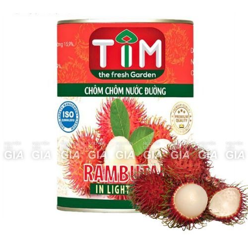 Trái cây ngâm Nif (Tim) lon 565g - nhãn, sen,chôm chôm, dâu tằm, hạt đác, hibiscus, củ năng