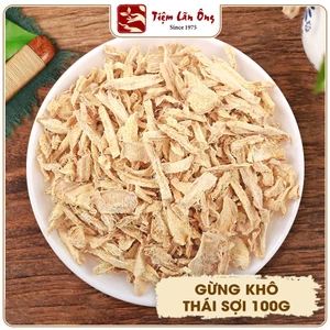 Gừng khô thái sợi 100g, gừng sợi thơm, cay, sạch, dùng pha trà, xông giải cảm, giữ ấm cơ thể