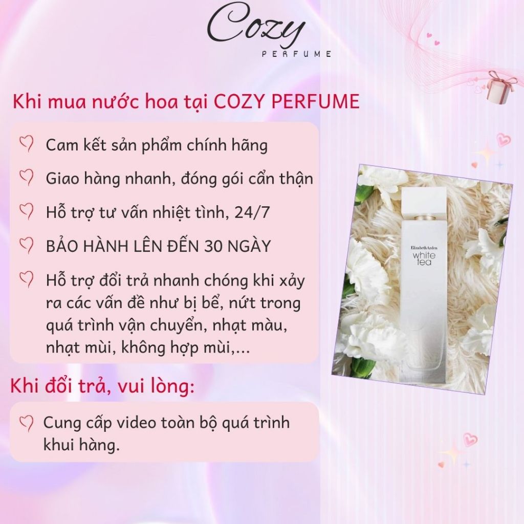 Nước hoa nữ Elizabeth Arden White Tea EDT Chiết 5ml/10ml Hương thơm Nữ tính, Tươi mát - Cozy Perfume
