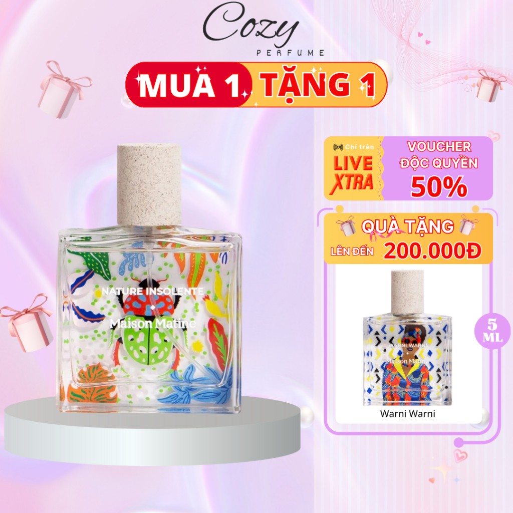 Nước hoa unisex Maison Matine Nature Insolente Chiết 5ml/10ml Hương thơm Trẻ trung - Cozy Perfume