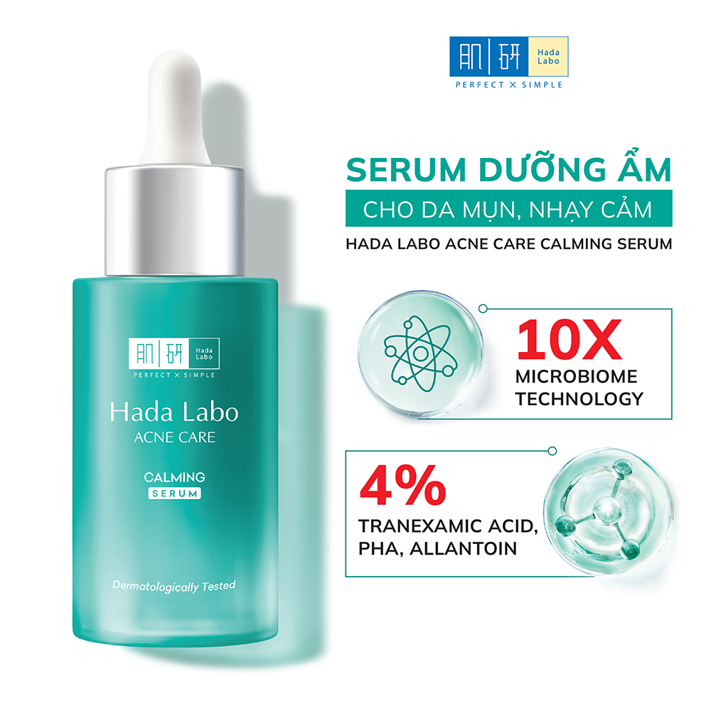 Ảnh Serum dưỡng ẩm cho da mụn, nhạy cảm Hada Labo Acne Care Calming Serum 30ml 3
