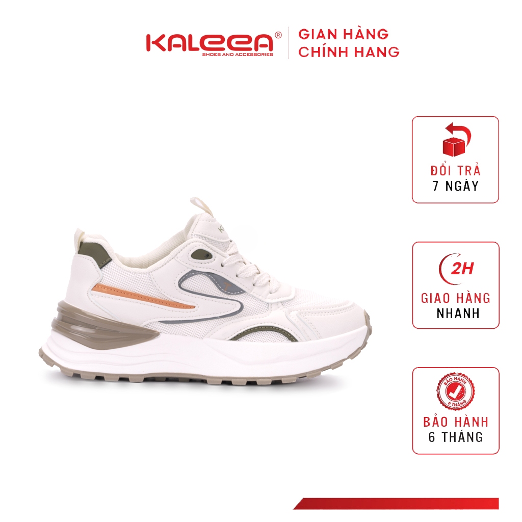 Ảnh Kaleea - Giày Thể Thao Nam/Nữ Phối Màu Đi Êm, Sneaker Thoáng Khí Đế Cao 4,5p - T115 1