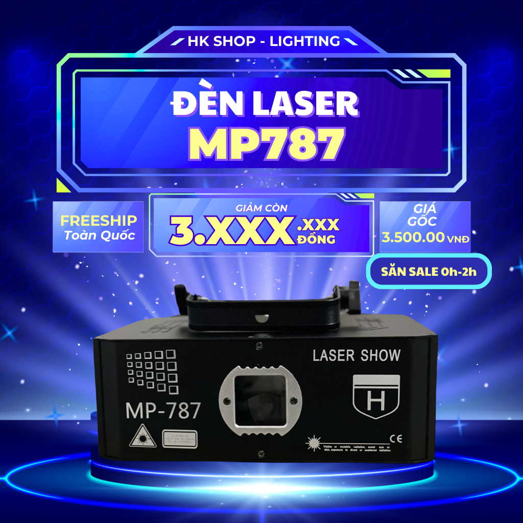 Đèn Laser MP 787 Dùng Cho Sân Khấu Bay  Đèn Con Vịt , Bar , Pub , Bay Phòng Chính Hãng