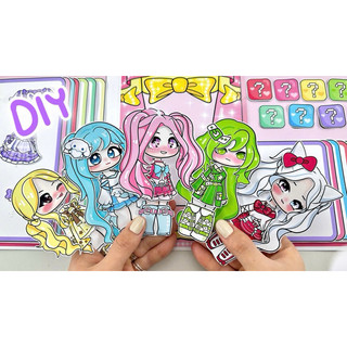 Đồ chơi bóc dán BST thời trang sanrio 7 Nhân vật - trò chơi ghép đồ ngẫu nhiên