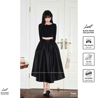 Set áo croptop cúc ngực và chân váy xòe bồng LUST chất liệu dày dặn TM61